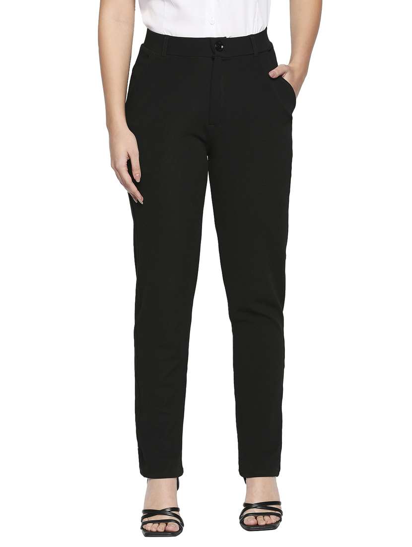 black cotton trousers