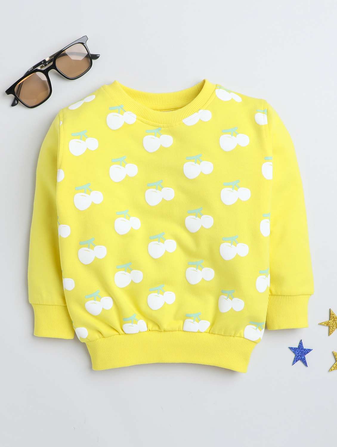 all over print round neck sweatshirt