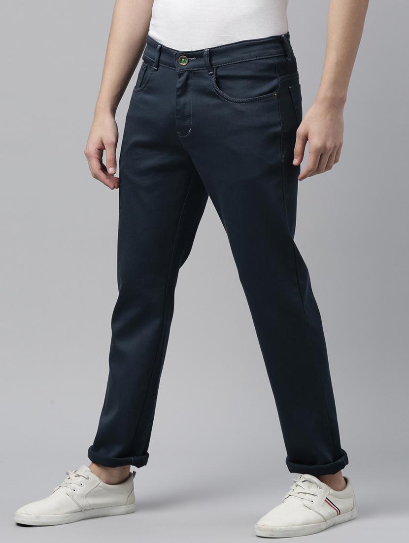 blue cotton plain jeans - 20060322 - Standard Image - 2
