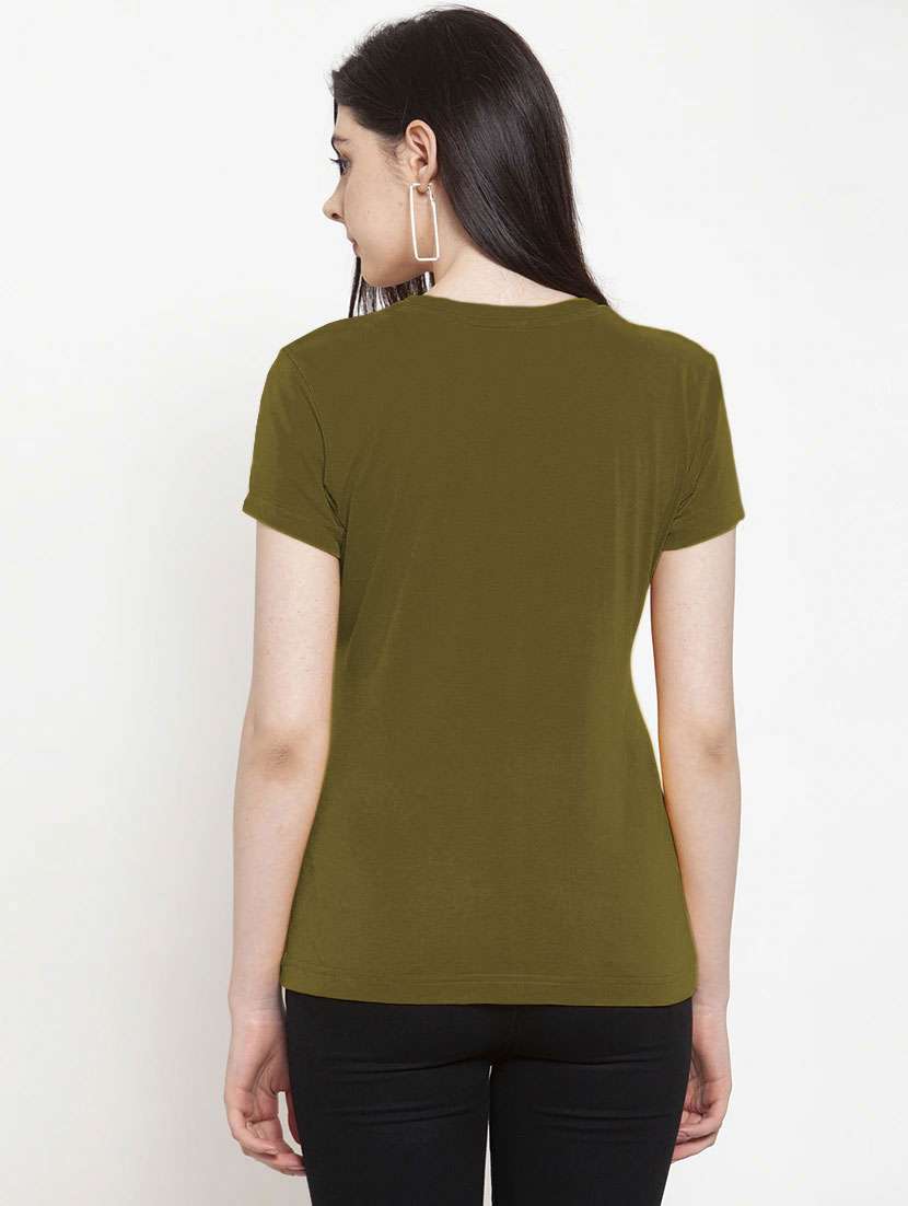 women's front print round neck t-shirt - 20060510 - Standard Image - 2