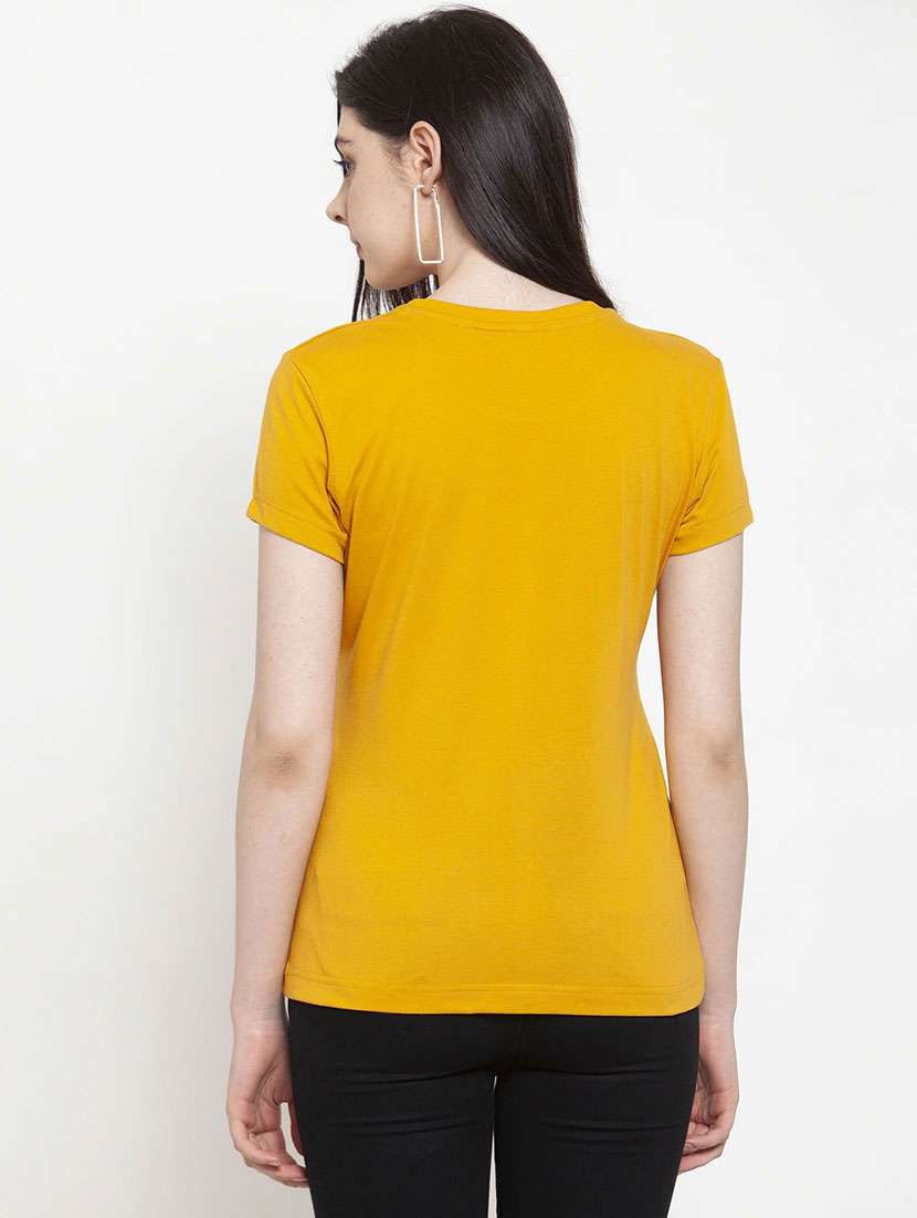 women's front print round neck t-shirt - 20060512 -  Standard Image - 2