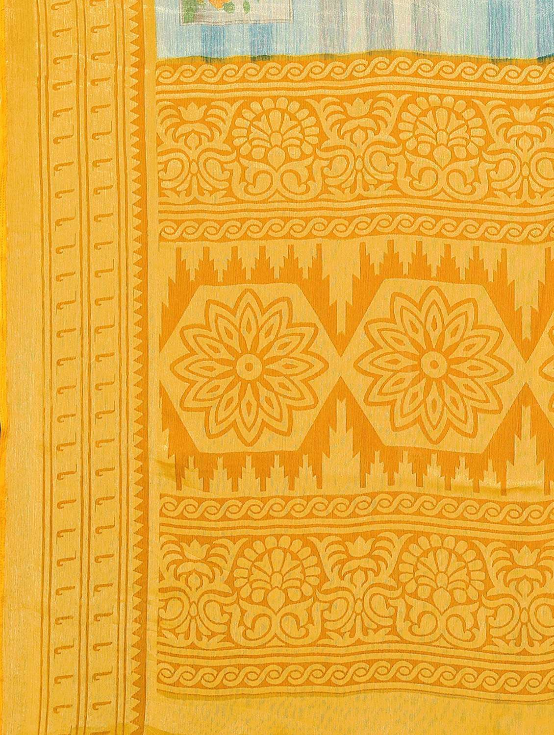 printed woven saree with blouse - 20060647 -  Standard Image - 2