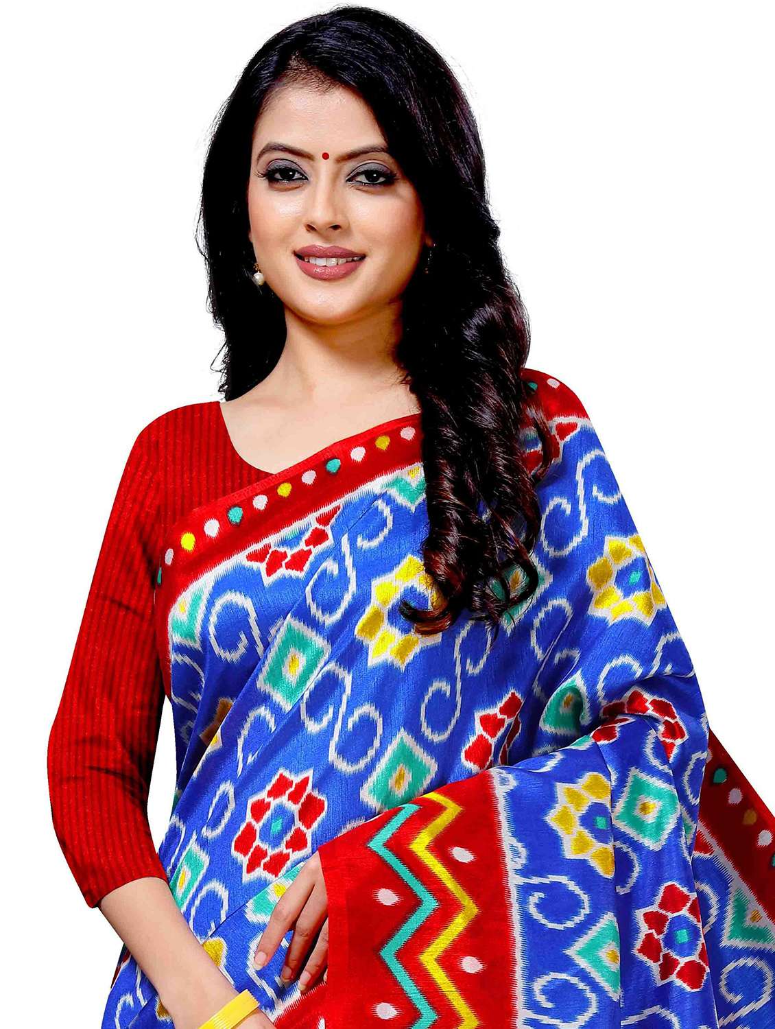 blue printed dharmavaram saree - 20060660 -  Standard Image - 2