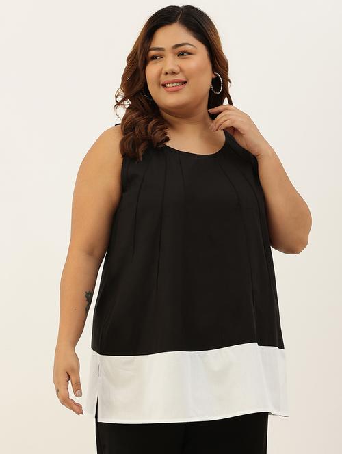 women's straight round neck top - 20061056 - Standard Image - 0