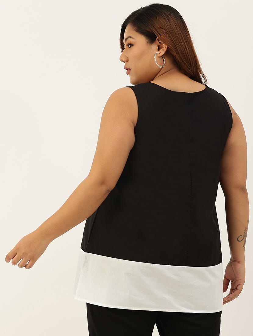 women's straight round neck top - 20061056 - Standard Image - 2