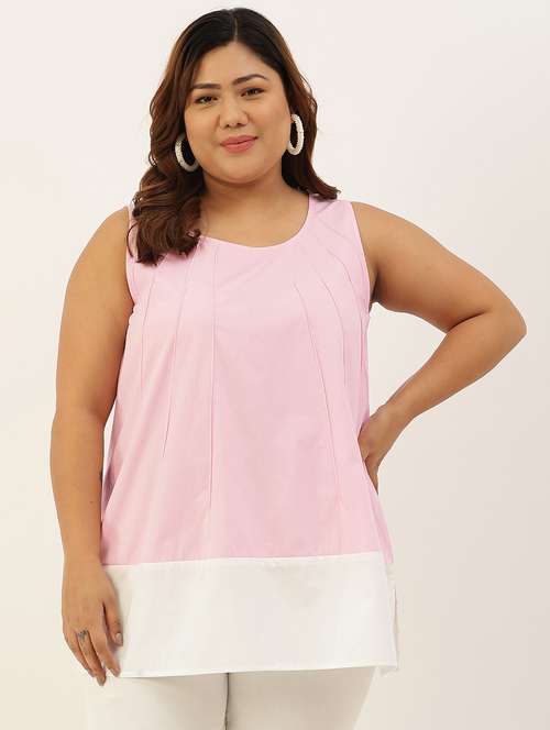 women's a line round neck top - 20061057 - Standard Image - 0