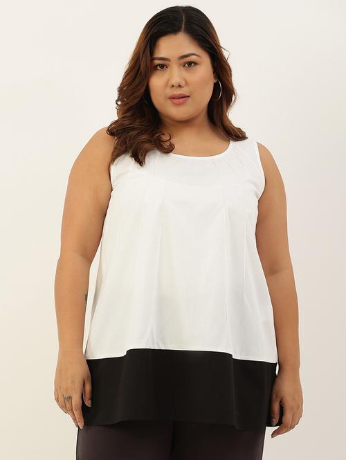 women's a line round neck top - 20061058 - Standard Image - 0