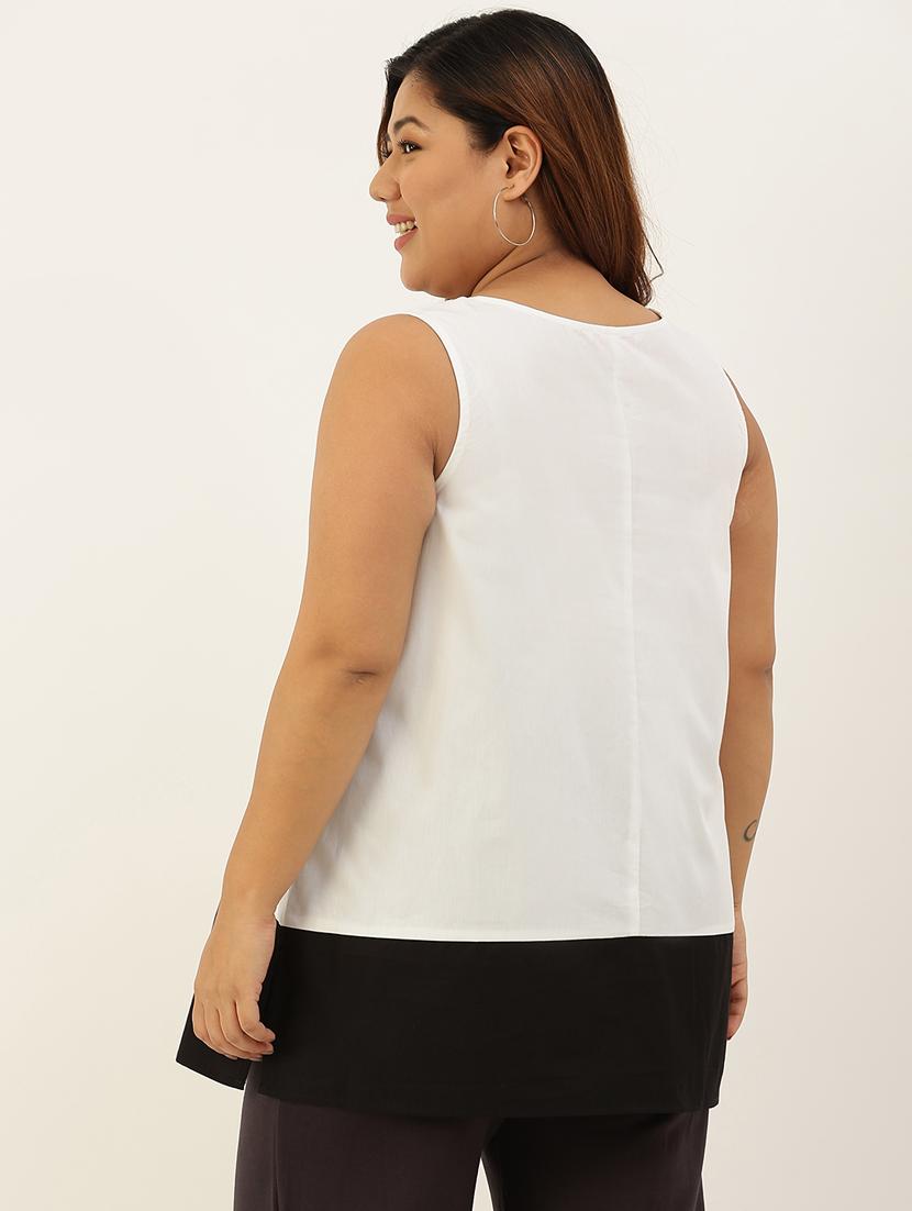 women's a line round neck top - 20061058 - Standard Image - 2