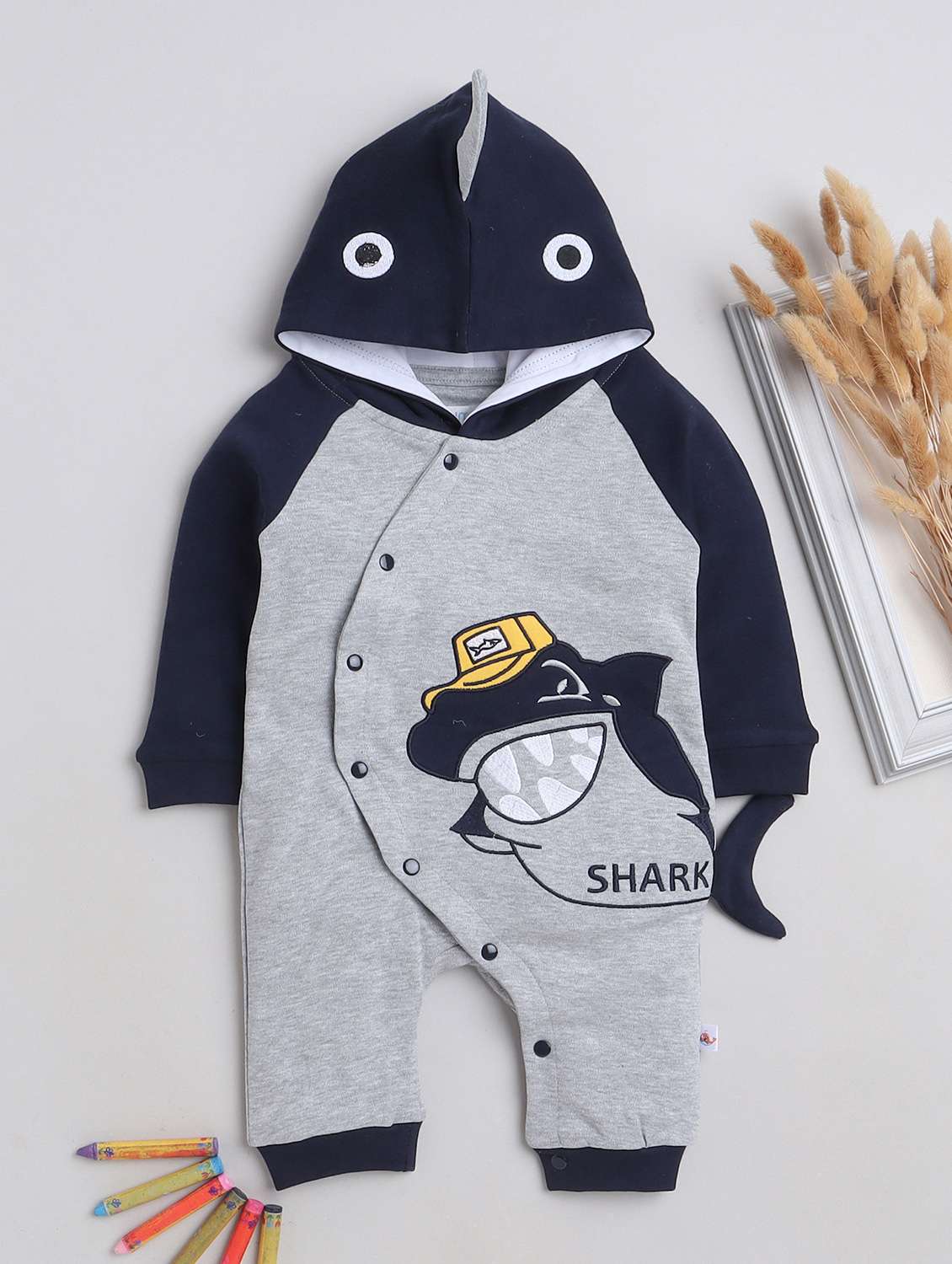 kids printed cotton romper