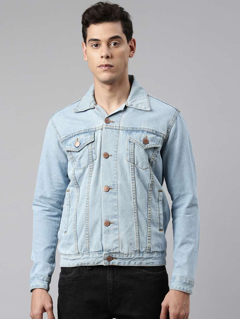 blue washed denim jacket
