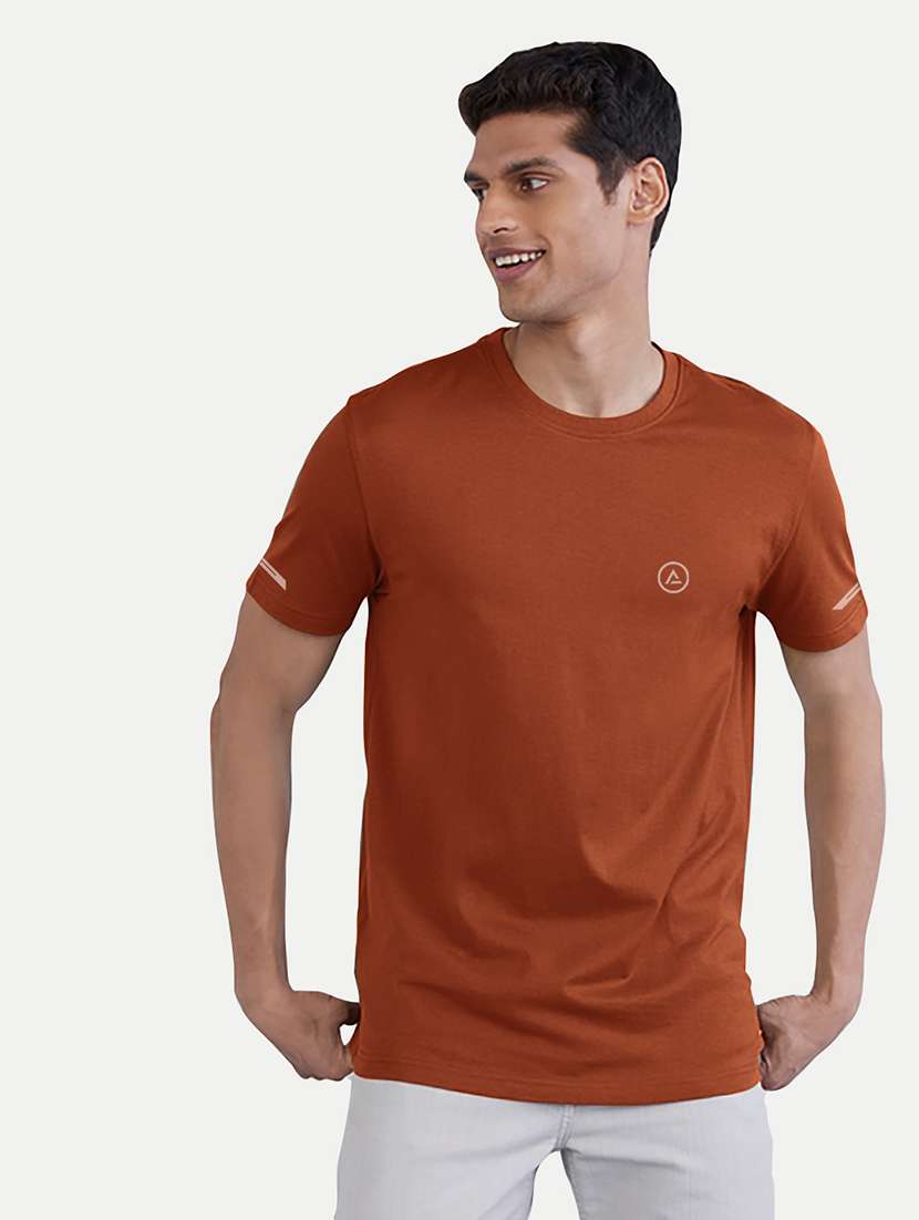 men's solid polyester t-shirt