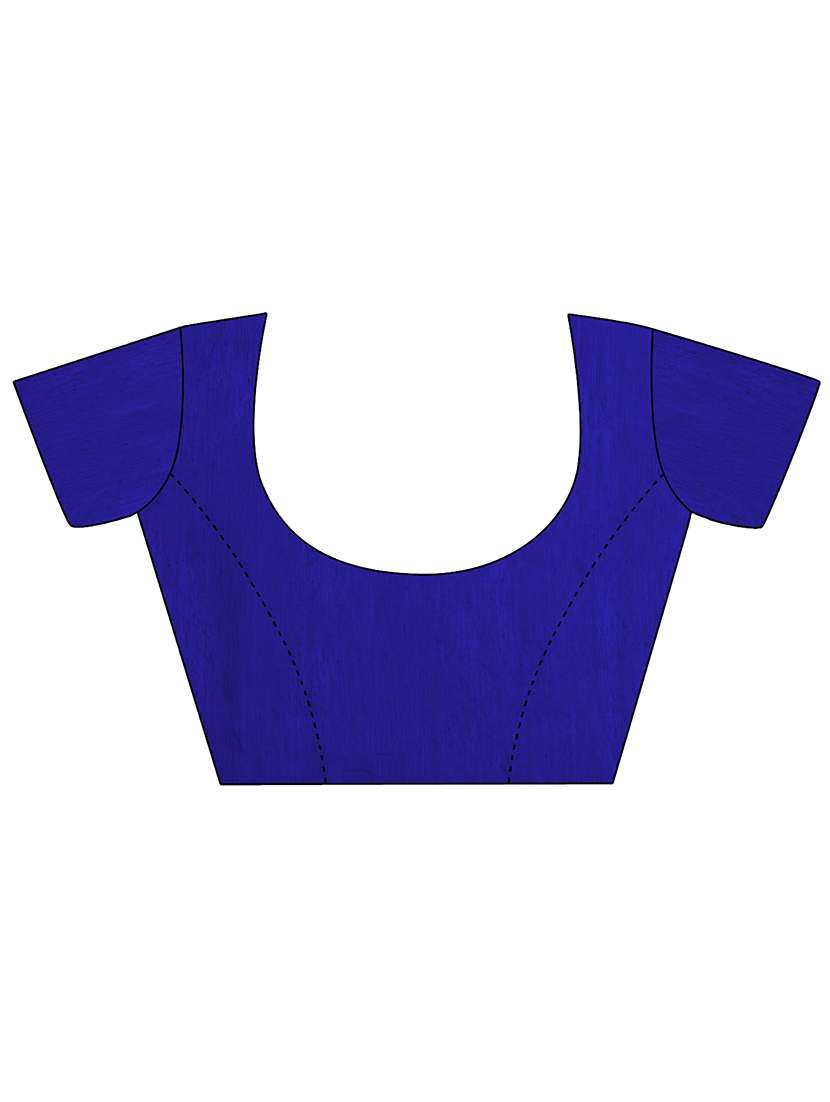 blue jamdani saree with blouse - 20067755 - Standard Image - 2