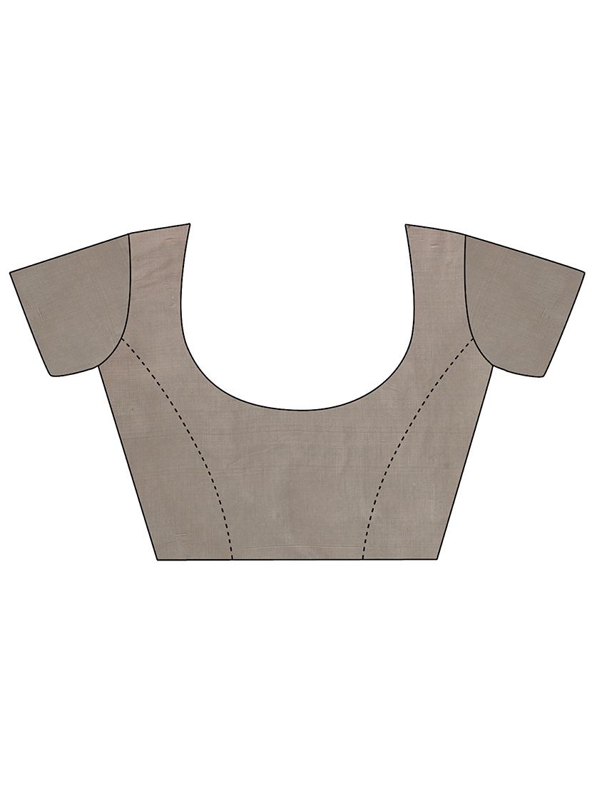 grey jamdani saree with blouse - 20067769 - Standard Image - 2