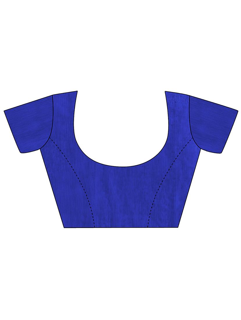 blue jamdani saree with blouse - 20067776 - Standard Image - 2