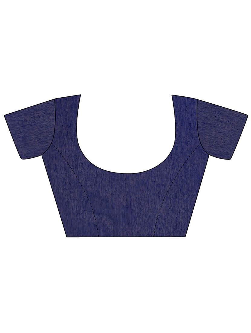 blue jamdani saree with blouse - 20067790 - Standard Image - 2