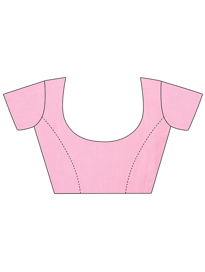 pink jamdani saree with blouse - 20067851 - Standard Image - 2