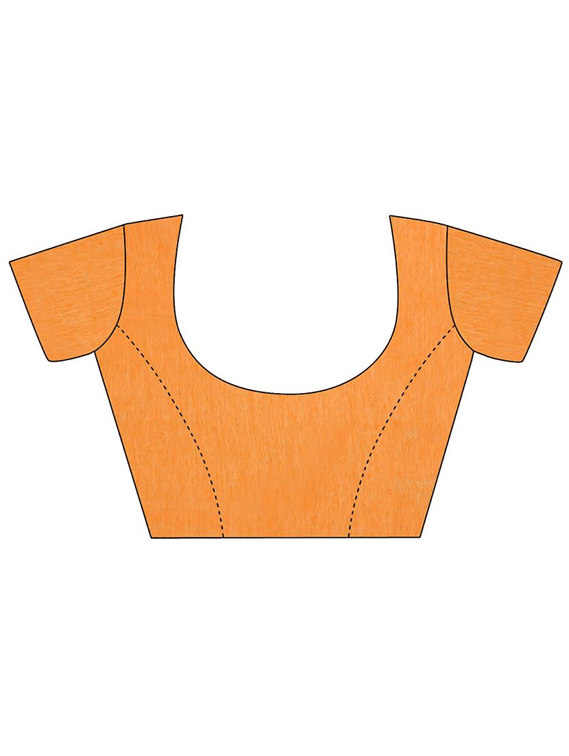 orange jamdani saree with blouse - 20067863 - Standard Image - 2