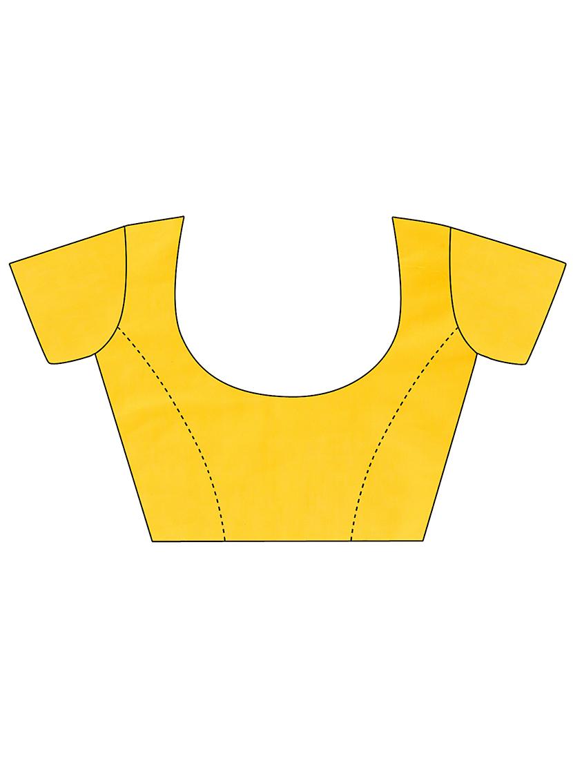 yellow jamdani saree with blouse - 20067956 - Standard Image - 2