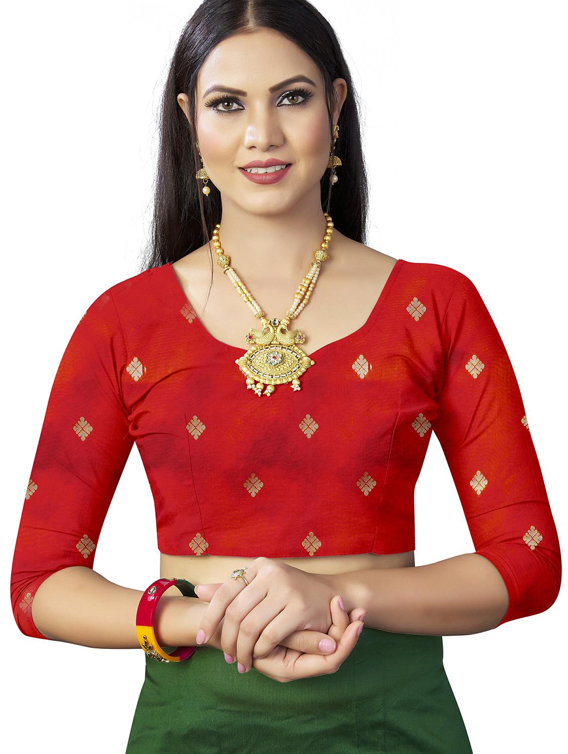 green banarasi saree with blouse - 20068177 - Standard Image - 2