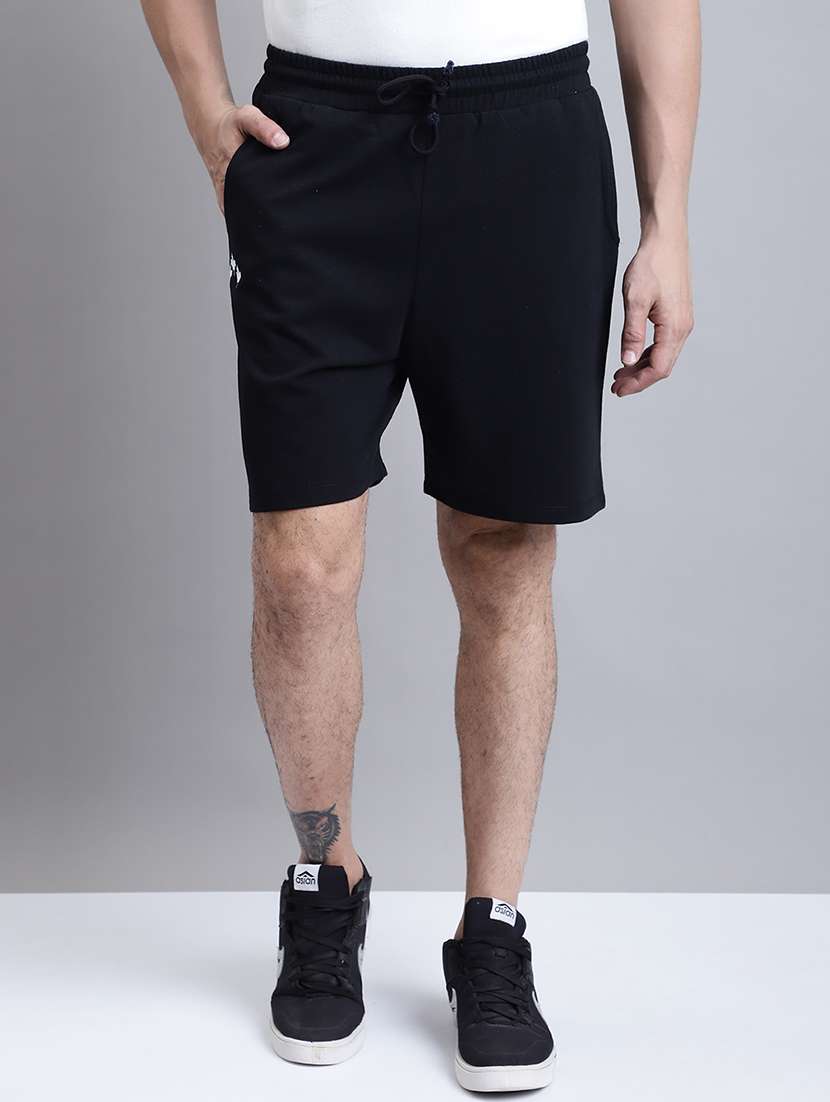 black cotton shorts