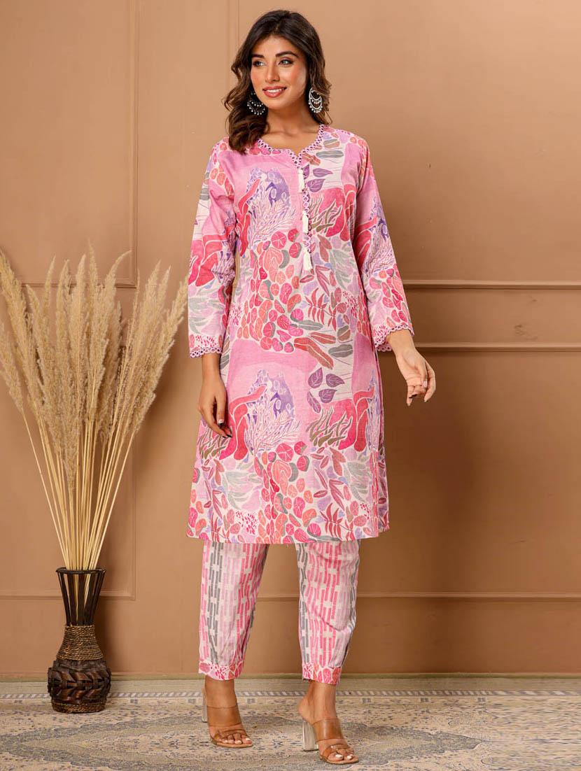 printed kurta pant set - 20068443 - Standard Image - 2
