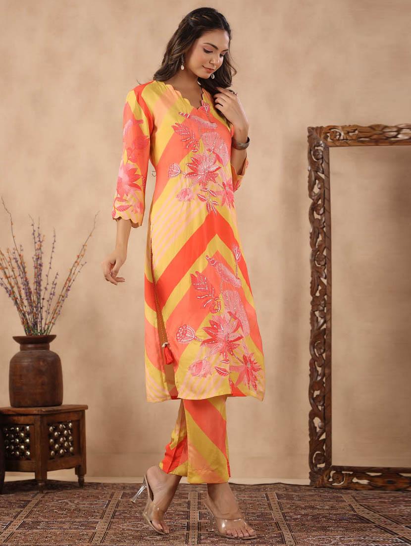 printed kurta pant set - 20068447 - Standard Image - 2