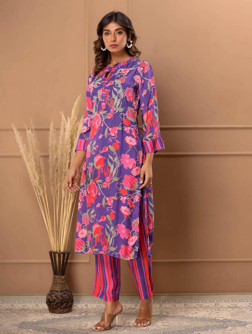 printed kurta pant set - 20068477 - Standard Image - 2