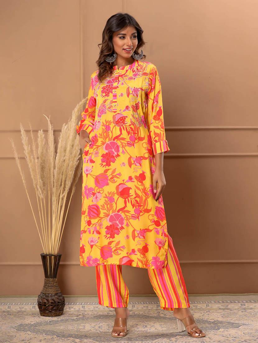 printed kurta pant set - 20068479 - Standard Image - 2