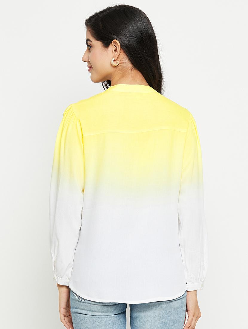 women's straight mandarin neck top - 20068944 - Standard Image - 2