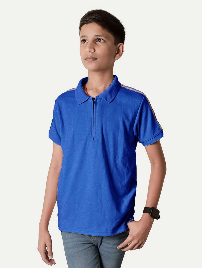 boys solid cotton polo t-shirt