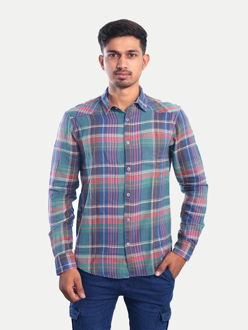 mens checks casual shirt - 20069565 - Zoom Image - 0