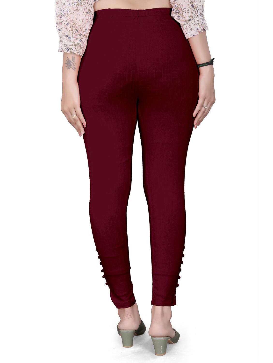 purple cotton trousers - 20069864 - Standard Image - 2