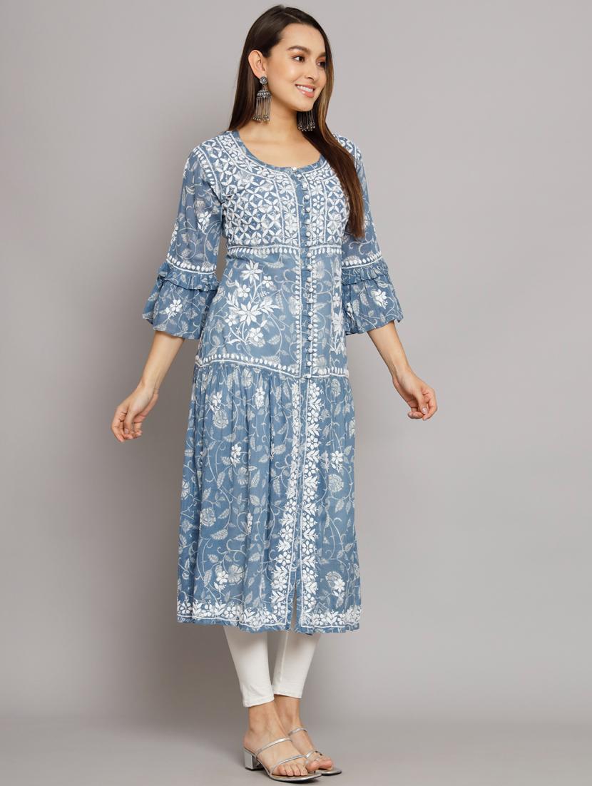 women's front slit kurta - 20070439 - Standard Image - 2