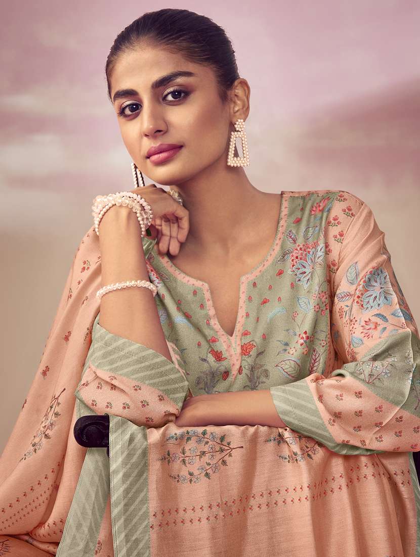 printed cotton unstitched suit set - 20072423 - Standard Image - 2