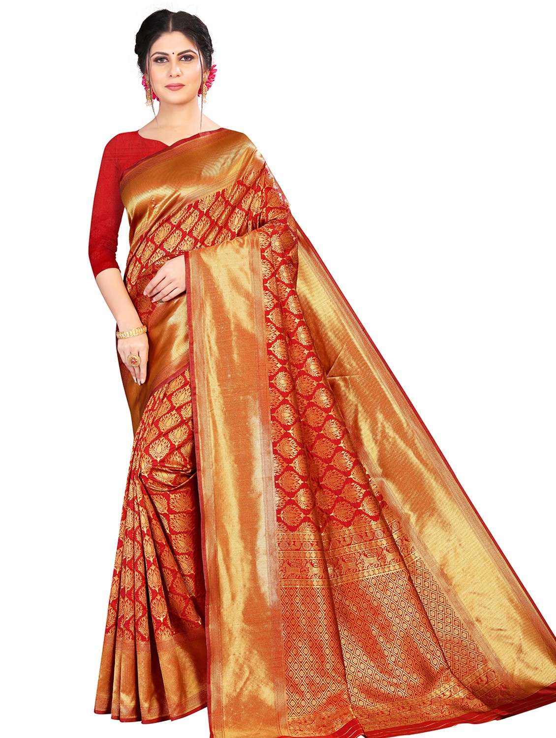 women's banarasi saree with blouse