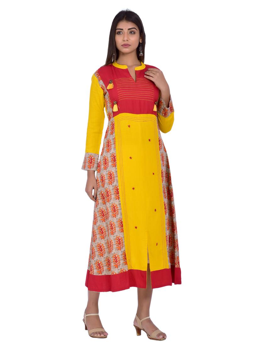 women's front slit kurta - 20078321 - Standard Image - 2