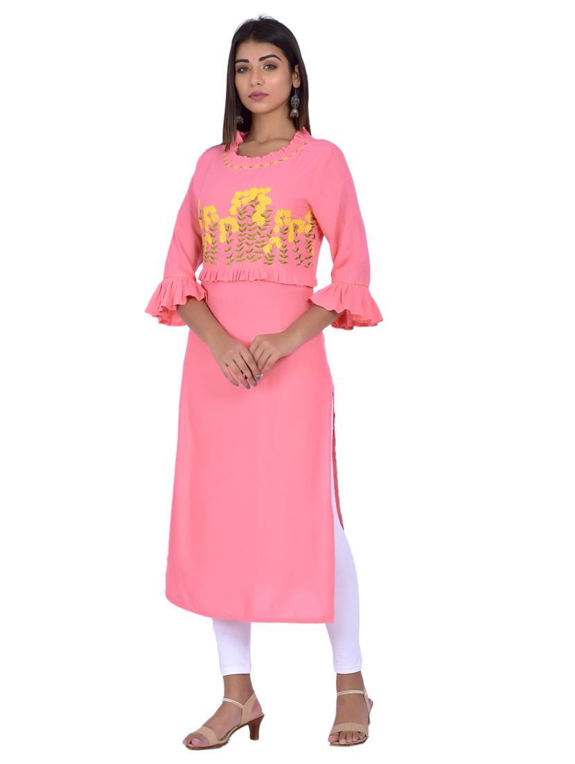 women's straight kurta - 20078326 - Standard Image - 2
