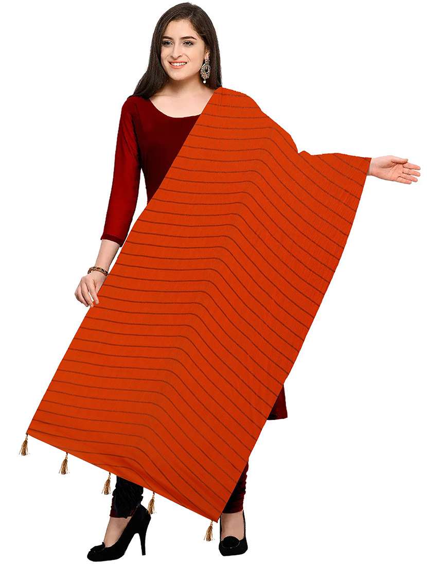 orange striped dupatta