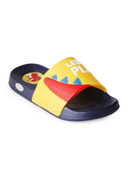 yellow synthetic flip flop