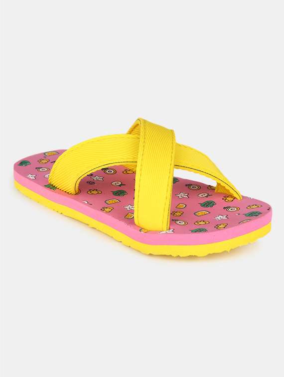 yellow canvas sandal
