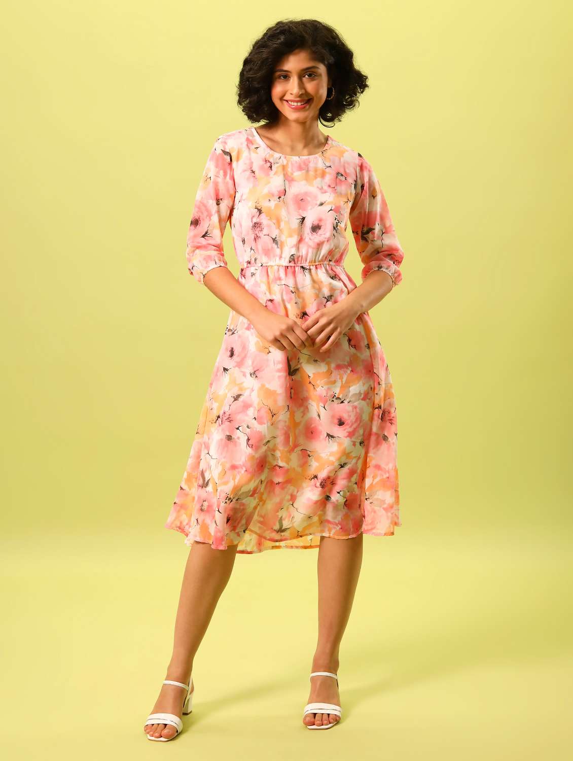 women's fit & flare floral dress