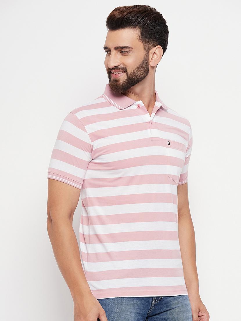polo neck striped polo t-shirt