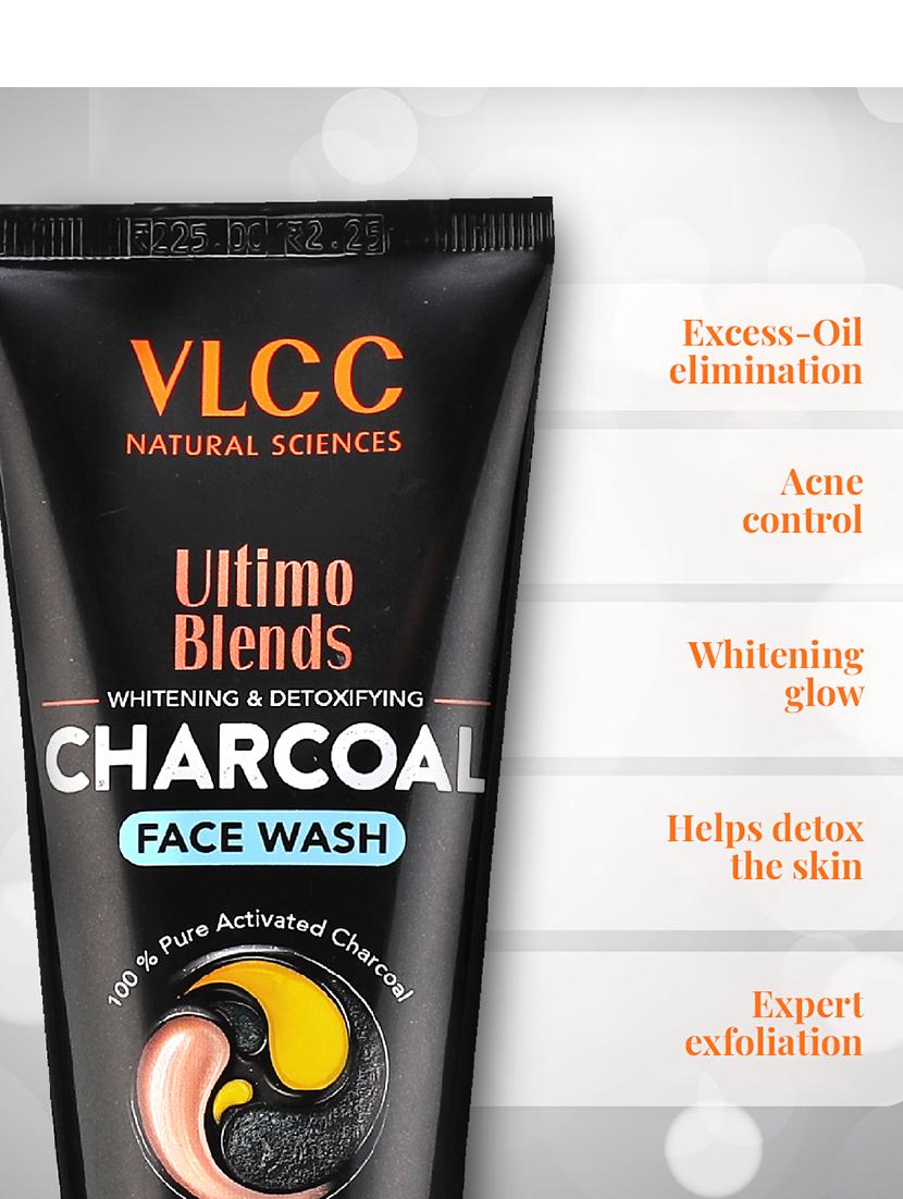 vlcc ultimo blends charcoal face wash for whitening & detoxifying - 100 ml ( pack of 2 ) - 20084807 - Standard Image - 2