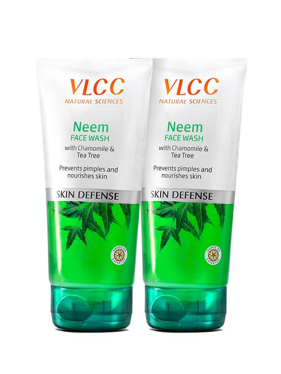 vlcc neem face wash - 300 ml - buy one get one ( pack of 2 )