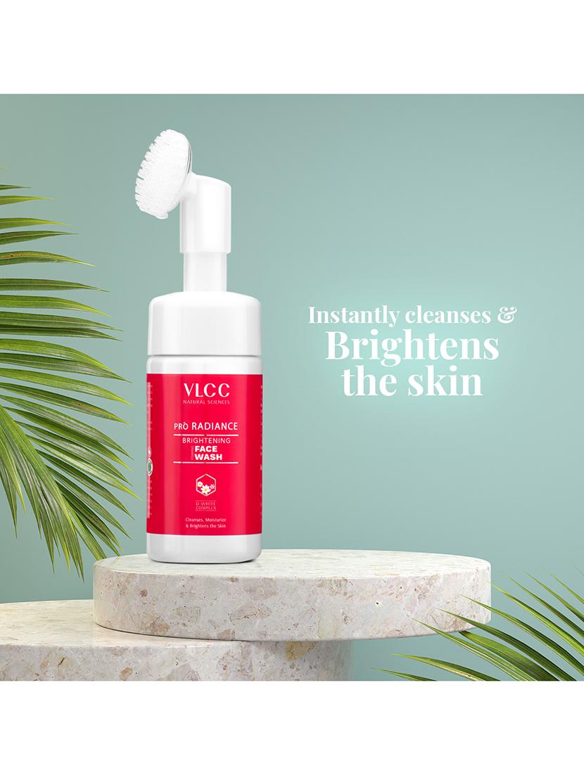vlcc pro radiance skin brightening foaming face wash cleanses, moisturize & brightens the skin - 100 ml ( pack of 4 ) - 20084818 - Standard Image - 2