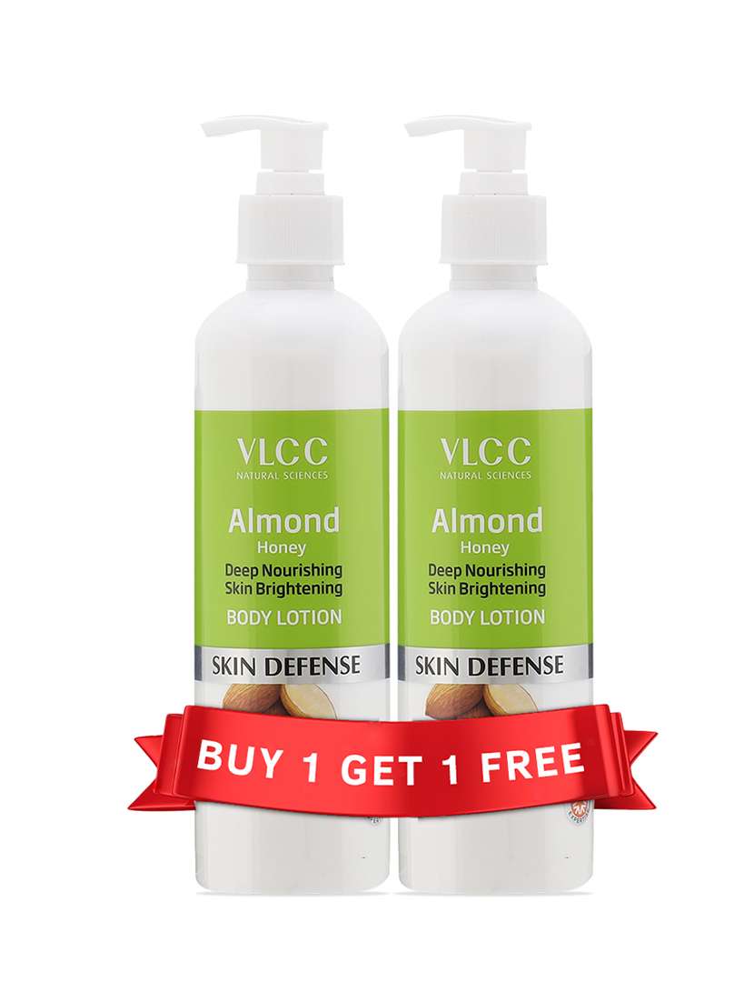 vlcc almond honey deep nourishing&brightening body lotion-700 ml-buy one get one