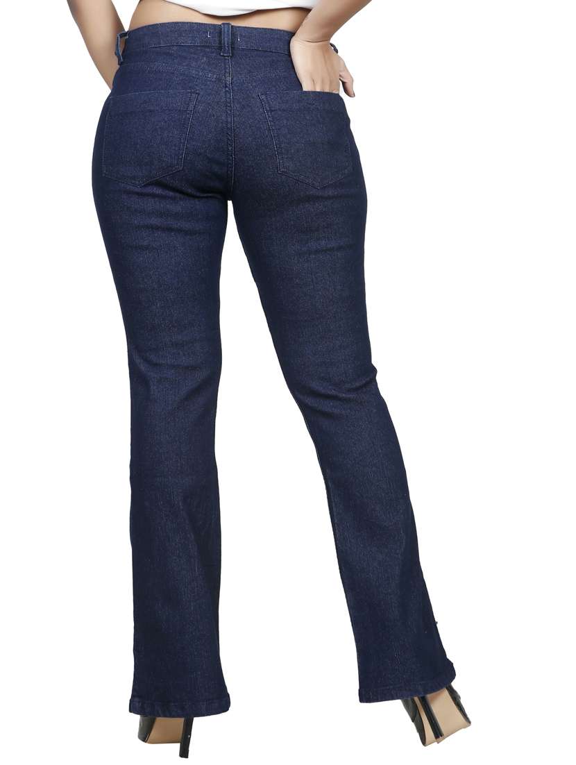 dark blue solid mid rise denim jean - 20085279 -  Standard Image - 2