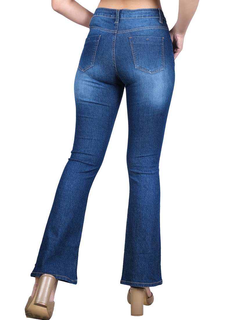 dark blue solid mid rise denim jean - 20085281 -  Standard Image - 2