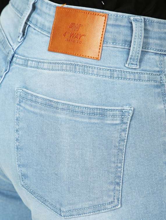 light blue solid mid rise denim jean - 20085286 - Standard Image - 2