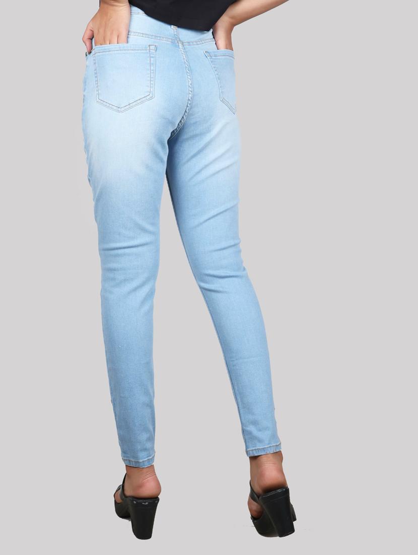 light blue solid mid rise denim jean - 20085289 - Standard Image - 2